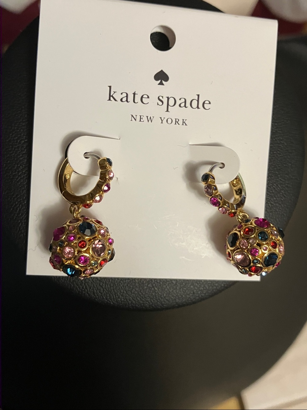 🌸Kate Spade New York ‘On The Dot’ Gold Multicolor Crystal Drop Earrings
